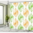 thumbnail image 5 of Ambesonne Leaves Shower Curtain, Illustration Print of Leaf, 69"Wx70"L, White and Lime Green, 5 of 5