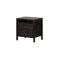 thumbnail image 5 of HomeStock Nordic Haven 2-Drawer Nightstand Rubbed Black 21.75" x 19" x 31.5" - Modern Bedside Table with Cord Management, 5 of 12