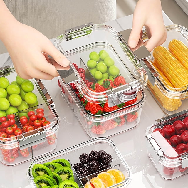 Boîte de Conservation Réfrigérateur Boîte à Lunch Étudiant Bureau Cuisine Fruits Collation Boîte à Lunch Stockage Alimentaire Ménager Boîte Bento Réutilisable pour École, Travail etc