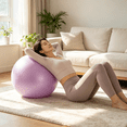 thumbnail image 3 of Yoga Ball 1-Pack – Exercise Stability Training Ball for Pelvic Floor Core Workout Home Fitness(#E), 3 of 4