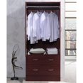 thumbnail image 3 of Pemberly Row 32" Wide 2 Door Wardrobe Armoire Closet with 2 Drawers in Mahogany, 3 of 5