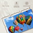 thumbnail image 6 of Elephant Stock Rainbow Hot Air Balloons Wall Art - Horizontal Multi Panel Canvas - Living Room Wall Decor - Transportation Multi Panel - Blue And Red Decor - 33" x 20", 6 of 8