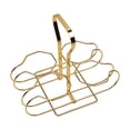 thumbnail image 4 of Cesta de almacenamiento de hierro para botellas de vino, portabebidas decorativo portátil, caja para cerveza, para barbacoa, comedor, restaurante. Oro, 4 of 8