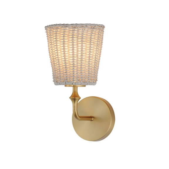 21481WWTNAB Maxim Lighting Baja - 1 Light Wall Sconce-11.75 Inch Tall and 6 Inch Wide-Natural Aged Brass Finish