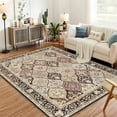 thumbnail image 2 of Moroccan Trellis Area Rug for Living Room, Washable Ultra-thin Soft Rugs 5x7 for Bedroom, Large Non-slip Non Shedding Carpet for Dining Room Office, 5*7/8*10/9*12 ft, 2 of 7