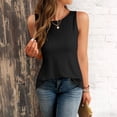 thumbnail image 5 of Craaazy Women's Solid Color Sleeveless Top with Crisscross Back for Casual Outings Gift, 5 of 8