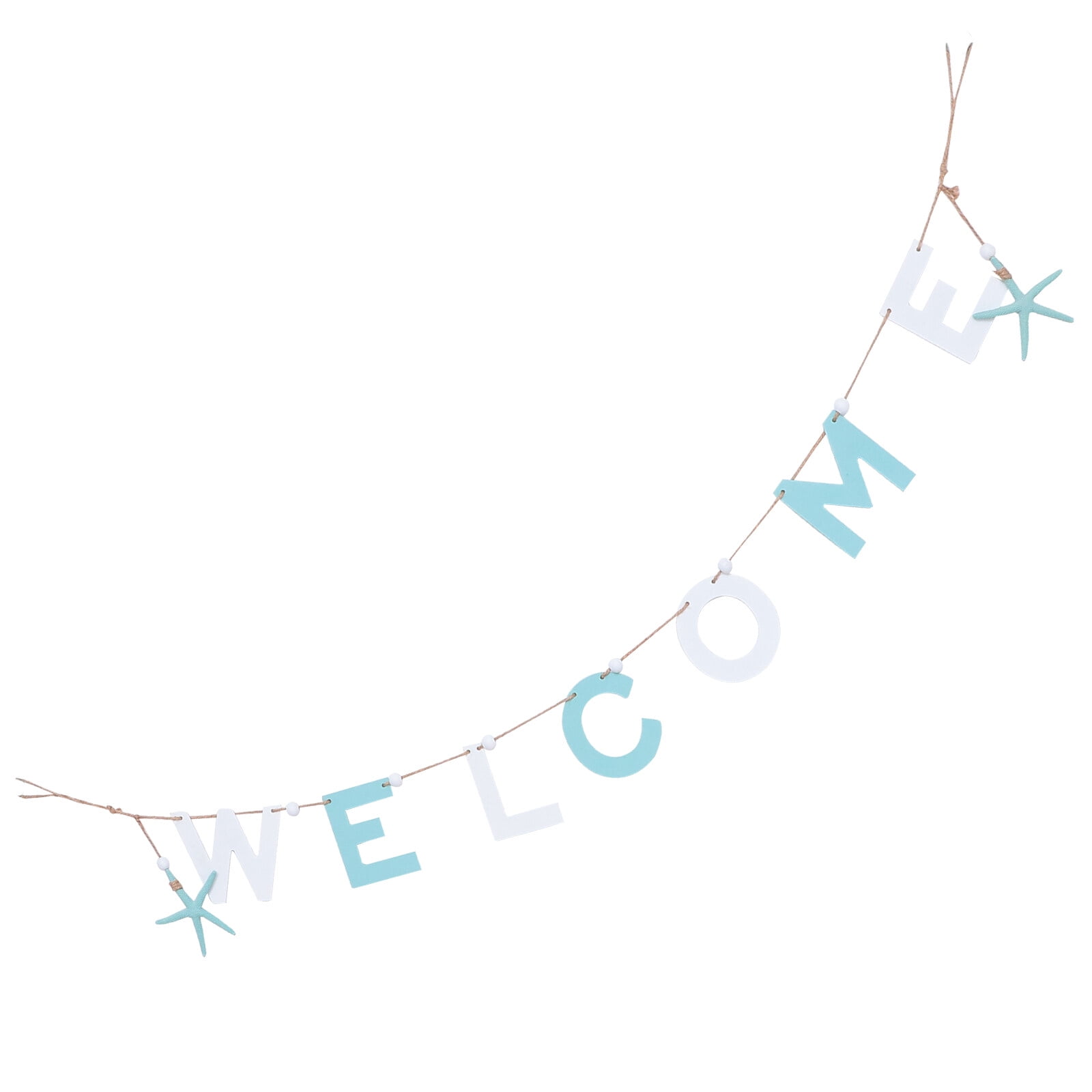 WEUVEB Green Wooden Welcome Wall Hanging Sign for Home and Store Decoration 1 Piece Rustic Pendant