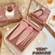 thumbnail image 2 of Juego de 5 brochas de maquillaje portátiles con espejo, mini brocha multifuncional para sombra de ojos y base en polvo suelto, venta de liquidación, 2 of 4