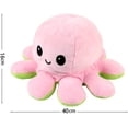 thumbnail image 5 of Pulpo gigante reversible de 40 cm. Juguete de peluche reversible. Pulpo feliz y triste. ¡Muestra tu estado de ánimo sin decir una palabra! Rojo, amarillo y verde, 5 of 5