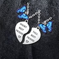 thumbnail image 3 of DESIGNICE Funny Tall & Short Best Friend Heart Matching Pendant Necklace Set - 2PCs, Butterfly Charm, Perfect for Women - Bestie, Sister, Christmas & Birthday Gifts, 3 of 3