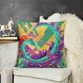 thumbnail image 2 of YINGXI Throw Pillow Covers Jester Hats Pillow Cases Masquerade Mask Decorative Cushion Covers for Sofa Couch 18x18in, 2 of 5