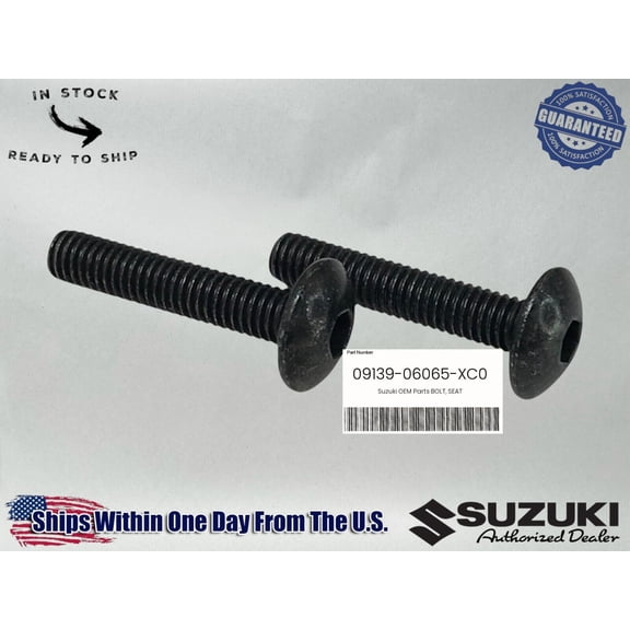2 Suzuki Genuine OEM Authentic GSX-R 600 750 FRONT SEAT BOLTS 09139-06065-XC0