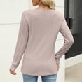 thumbnail image 5 of Oiangi Women's V Neck Sweater Long Sleeve Slim Fit Knit Shirts Cozy Warm Basic Base Layer Pullover for Winter Beige XL, 5 of 6
