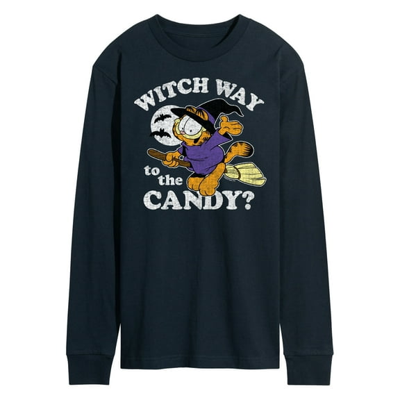 Garfield - Witch Way To The Candy - Men's Long Sleeve T-Shirt