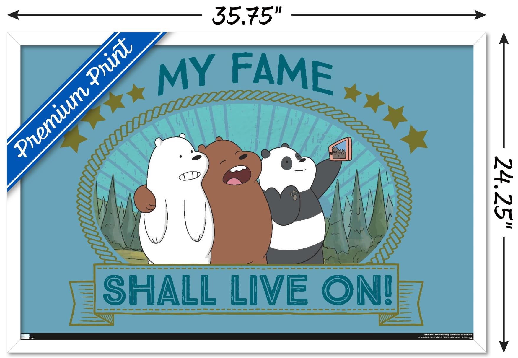 We Bare Bears - Fame Wall Poster, 22.375" x 34", Framed