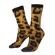 thumbnail image 1 of Balery Golden Leopard Glitter Calcetas Largas con Estampado para Hombre y Mujer – Suaves y Transpirables, Talla Única (US 5-11), 1 of 6