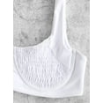 thumbnail image 5 of ZAFUL for Women Shirred V Wired Bikini Set White M, 5 of 6