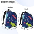 thumbnail image 4 of Balery Dinosaurs Vintage Canvas Backpack for Men and Women - Large Capacity, Durable Travel Laptop Bag for School, Work, Hiking, and Outdoor Activities, 4 of 7