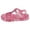 Pink, variant on Toddler Sandals Jelly Shoes Girls Unisex Boy Flat Retro Slides Clear Kids Water Slippers Slingback Summer Beach Adjustable Buckle Glitter Dress Soft White 5-5.5 Years