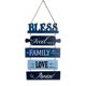 thumbnail image 1 of pieza de logotipo de madera azul, placa para colgar en la pared, pared de la cocina, 1 of 5