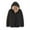 Black, variant on Women's Fleece Hooded Jackets Winter Sherpa Lined Puffer Quilted Jacket Zip Up Long Sleeve Solid Coat Warm Outerwear with Pockets