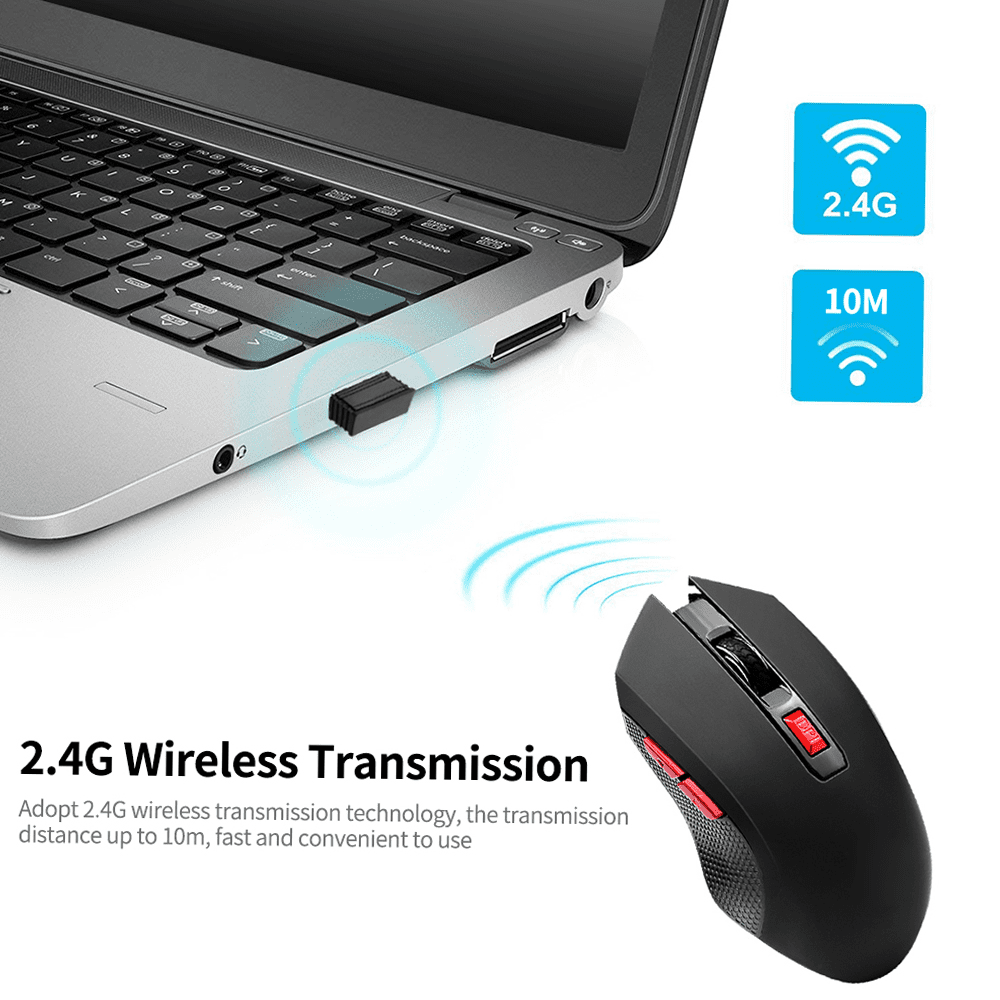 Laptop Notebook with Nano Receiver 2.4G Ergonomic Portable USB Wireless Mouse for PC Computer Distressed Black Pink Leopard