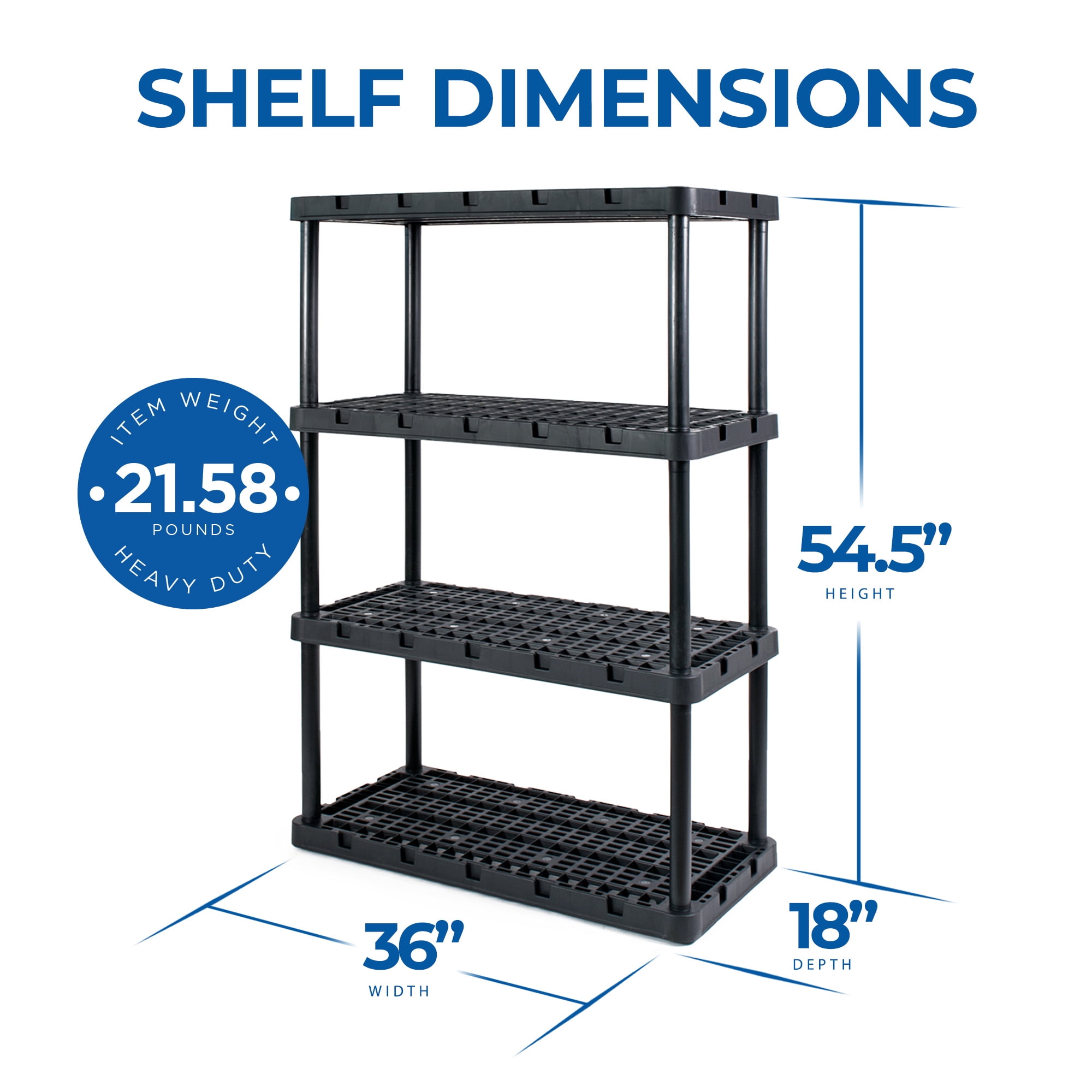 Amazon.com: Gracious Living 4 Shelf Organizer Fixed Height