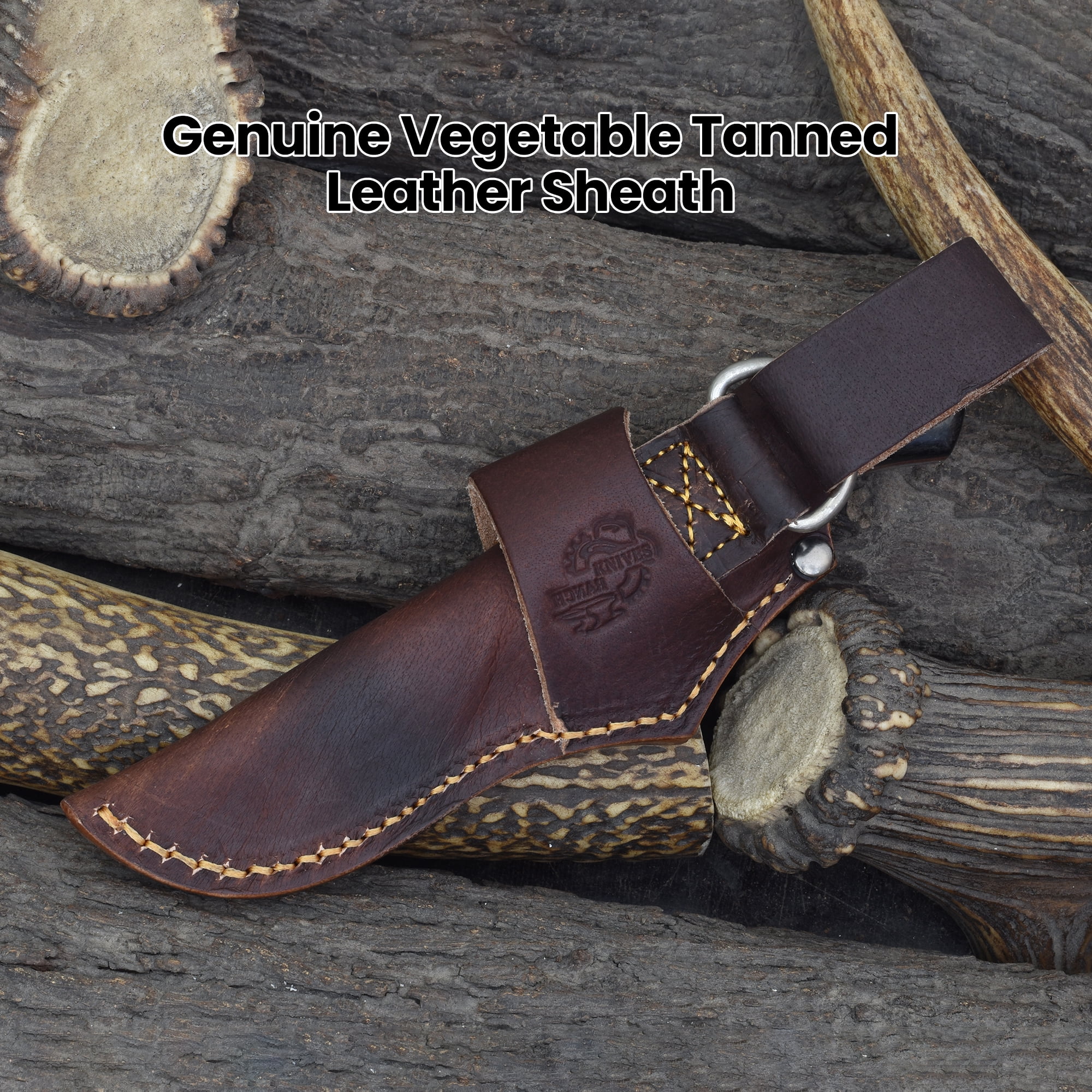 Knives Ranch Model 3097 440C Steel Bushcraft Knife with Black Micarta Handle – Heavy Duty Fixed Blade Knife for Camping, Survival, Outdoor Use & EDC Gear