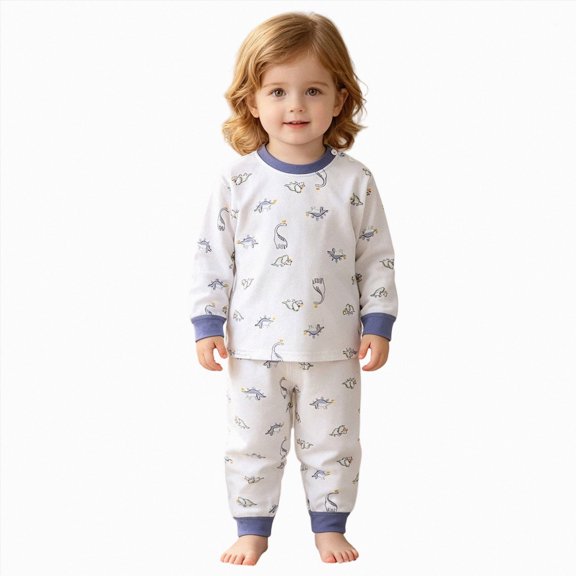 CAUYDY Newborn Girl Suits Toddler Clothes Fall Winter Long Sleeve Top Pants 2PCS Cute Set Infant Sleepers Baby Pajamas for Girls 12 18 24 Months Sizes 18-24 Months,Blue