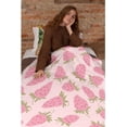 thumbnail image 6 of Pink Strawberry Flannel Blanket, All Season Soft Cozy Plush Bed Throw fit Bedroom Living Room Sofa Couch Bedding Office Cinema Farmhouse Beach Yoga Travel 50"x60" for Teens, 6 of 6