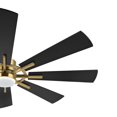 thumbnail image 5 of WINGBO  60 inch Windmill 8-Blade LED Indoor Ceiling Fan Brass & Black, 5 of 5