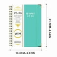 thumbnail image 2 of 2025-2026 Weekly & Monthly Planner with Divider Pages, Spiral Bound A5 Agenda Organizer, Hardcover Schedule Notebook for Students, Professionals & Home Use, 2 of 2