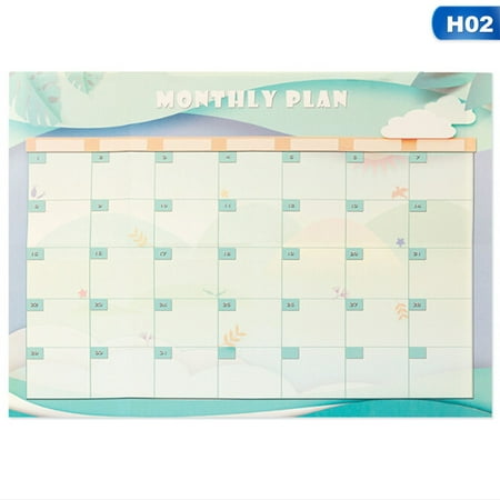 AkoaDa New Creative Monthly Planner 2019 Daily Plan Paper 1 Sheet 52.5*37.7Cm Wall Paper Agenda