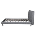 thumbnail image 5 of Queen Size Upholstered Platform Bed, Gray Polyester Fabric, Double Headrests - 88"x71" Bedroom Furniture for Comfort & Style, 5 of 13