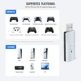 thumbnail image 2 of Convertidor inalámbrico compatible con consolas PS5/PS4/Switch/Xbox/PC/Steam Deck Adaptador para mando de videojuegos, 2 of 11