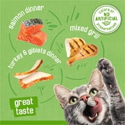 Purina Friskies Wet Cat Food Pate Variety Pack Salmon Dinner, Turkey and Giblets Dinner and Mixed Grill, 5.5 oz.