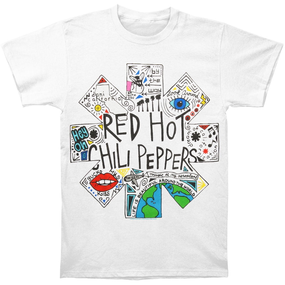 red hot chili peppers t shirt white