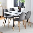 thumbnail image 2 of Mesa de Comedor Marble para 4 a 6 Personas 110CM Mesa de Cocina Rectangular con Patas de Dorado,Moderno FurnitureR MESA DE COMEDOR MODERNO, 2 of 8