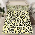 thumbnail image 2 of Castle Fairy Boys Girls Leopard Print Bed Sheets,Blue Yellow King Sheets, 2 of 7