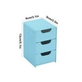 thumbnail image 3 of Stackable Plastic Drawer Organizer Unit - Slide-Out Bins Desktop Storage Cabinet Office Supply Organizer Under Sink Pantry Solution(Blue), 3 of 6