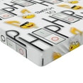 thumbnail image 2 of Ambesonne Music Emoji Fitted Sheet, Rap Feels Cool Faces, Twin Size, Ivory Mustard Pale Grey, 2 of 3