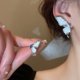 thumbnail image 5 of Pendientes Laklulu para mujer, pendientes colgantes con forma de anillo de perla y aguja de plata para mujer, regalos para niñas, 5 of 5