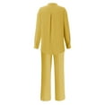 thumbnail image 5 of Conjunto casual de dos piezas para mujer con blusa ancha y pantalones elásticos - Tallas S-XL, 5 of 5