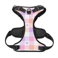thumbnail image 5 of Picia Heart Buffalo Plaid No-Pull Dog Harness Reflective Front Clip Vest with Handle,Step-in Air Dog Harness,Adjustable 2 Metal Rings 4 Buckles,Easy to Put on & Take Off X-Large, 5 of 9