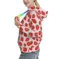 thumbnail image 2 of Lsque Strawberries Pattern Casual Women's Hoodie,Hooded Sweatshirt with Kangaroo Pocket,Pullover Hoodie with Eye-catching Drawstrings-Large, 2 of 7