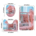 Bathroom Rugs Sets 3 Piece, Pastel Pink Beach Cafe Bathroom Rug Set