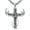 A01-Fish Hook & Antlers Cross, variant on AOBOCO Cross Necklace 925 Sterling Silver Christian Jewelry for Men, w/Stainless Steel Chain 22+2 Inches