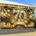 thumbnail image 4 of Golden 70th Birthday Party Backdrop Glitter Gold Balloons 70th Birthday Decorations for Men Women 70 Years Birthday Party Photography Background Banner for Home Birthday Decor, 4 of 7