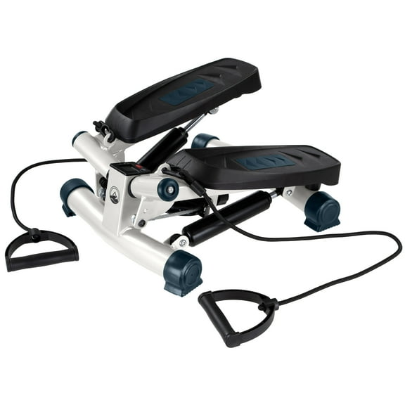 Wakeman Portable Stair Stepper Exercise Machine with Resistance Band, White