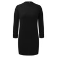 thumbnail image 4 of Arlun Sweater Dresses for Women 2025 Fall Fashion Neck Long Lantern Sleeve Oversized Outfits Casual Solid Color Loose Soft Comfort Knit Tops Clothes Black S, 4 of 5